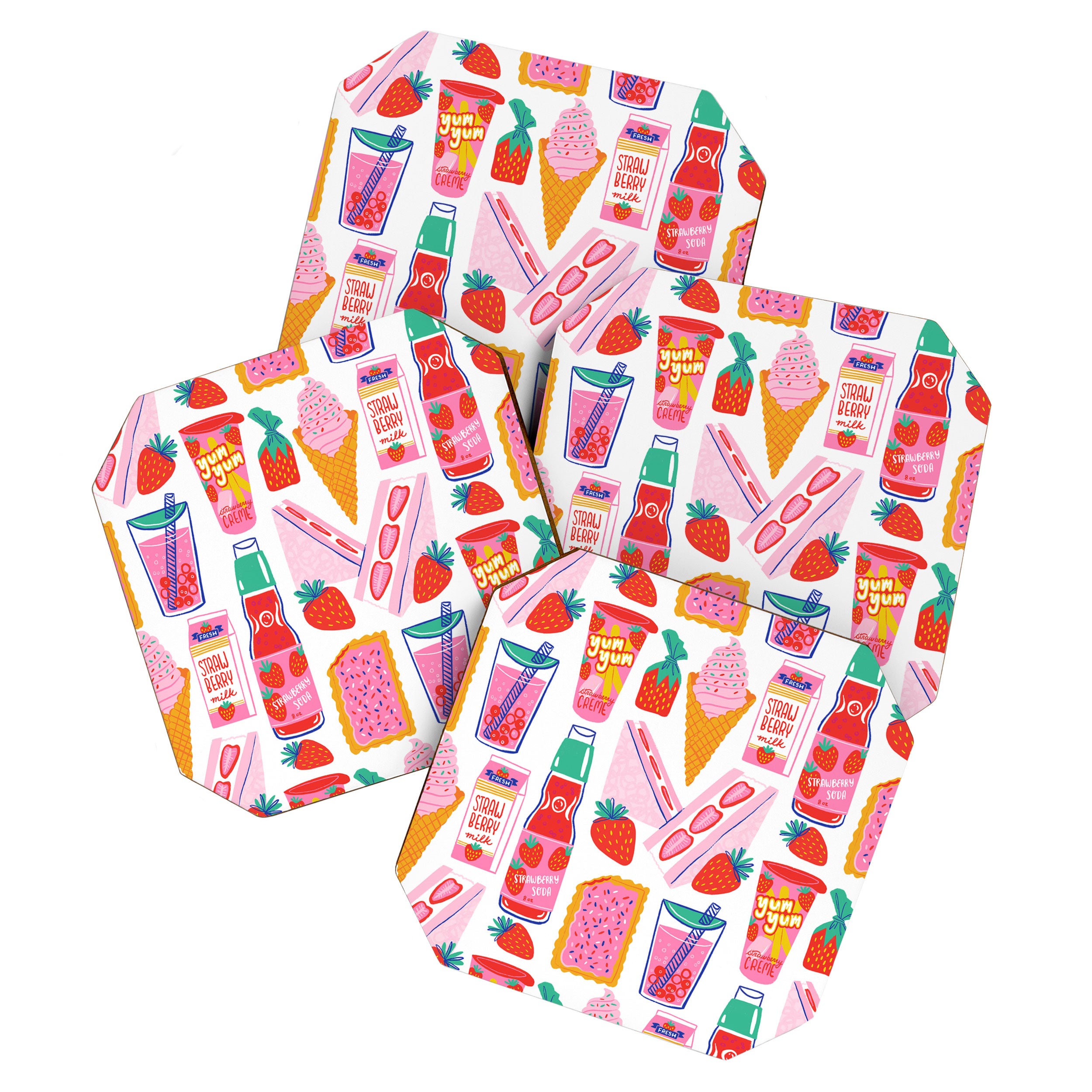 Strawberry Snacks Coaster Gallery Image 1