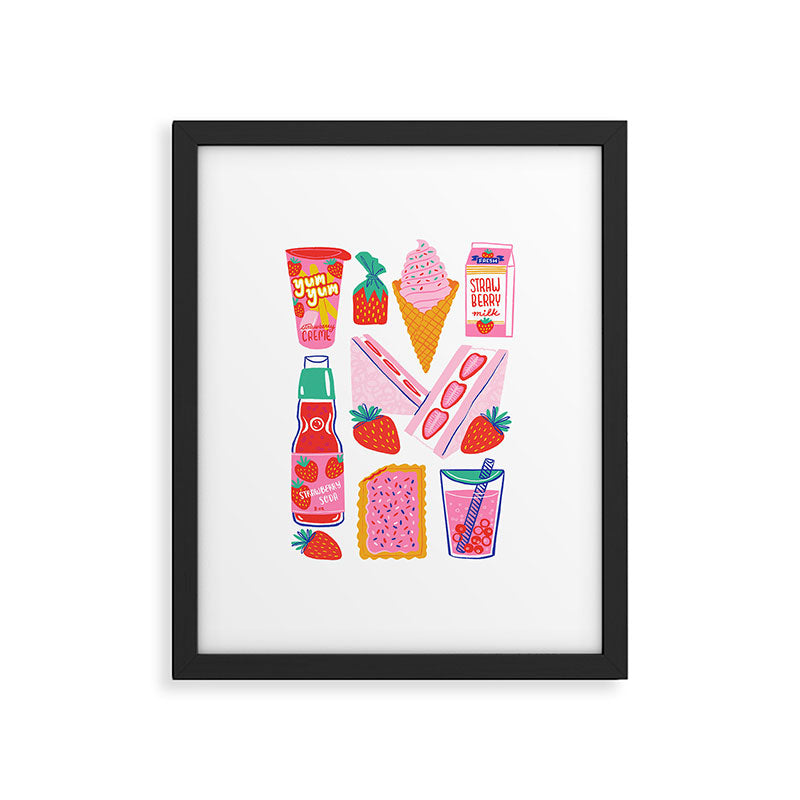 Strawberry Snacks Framed Art Print Gallery Image 6