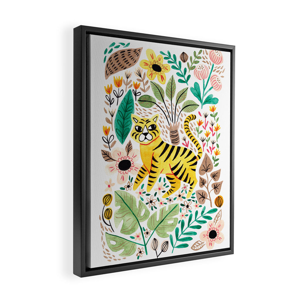 Tiger Jungle Framed Canvas Print Gallery Image 2