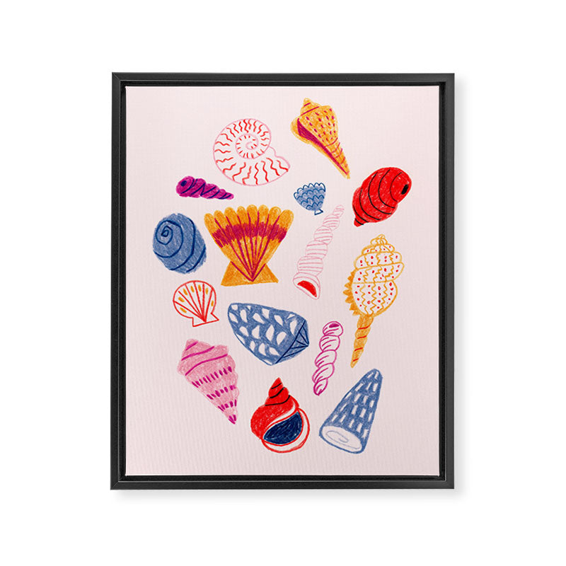 Tropical Seashells Framed Canvas Print Gallery Image 6