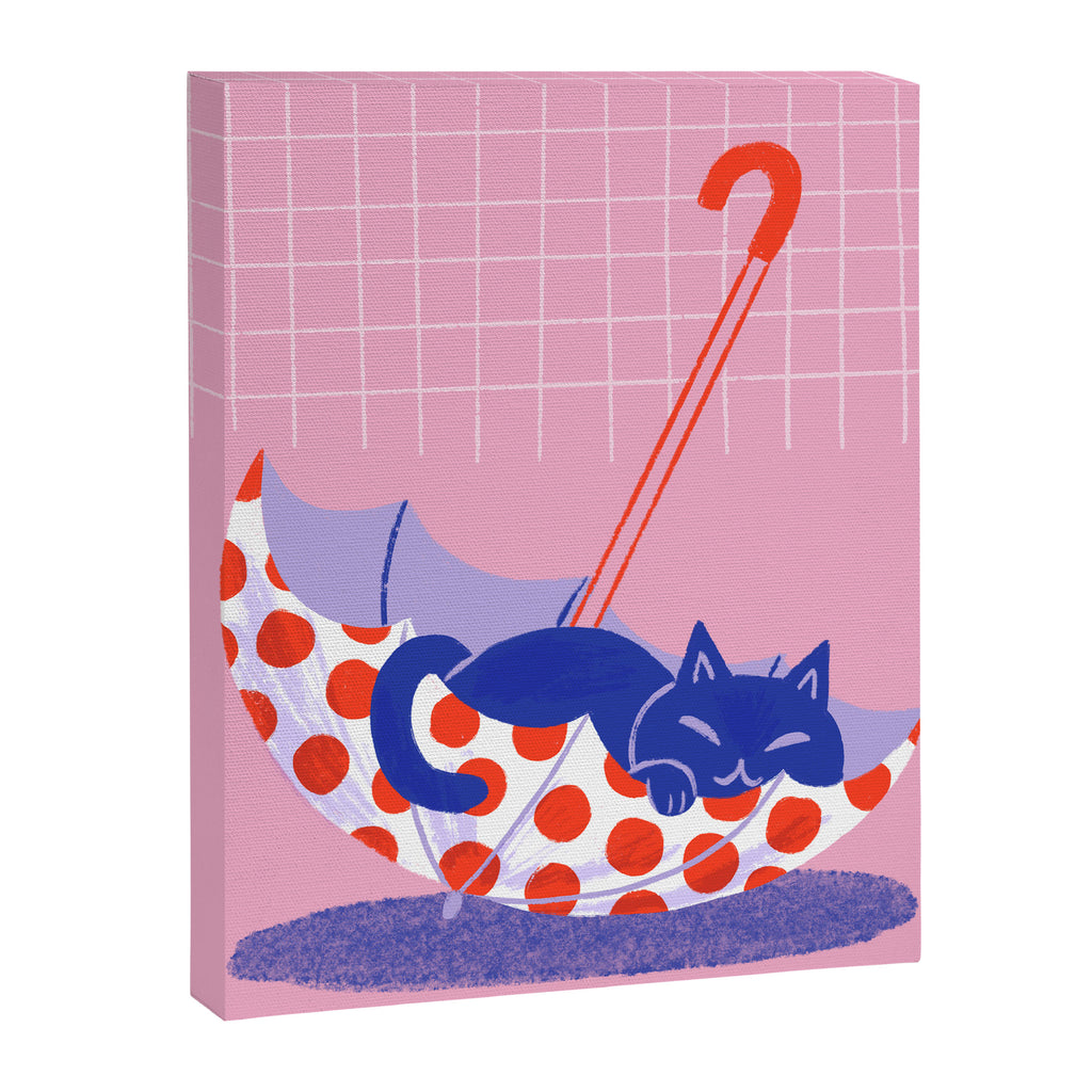 Umbrella Cat Canvas Print Gallery Image 8
