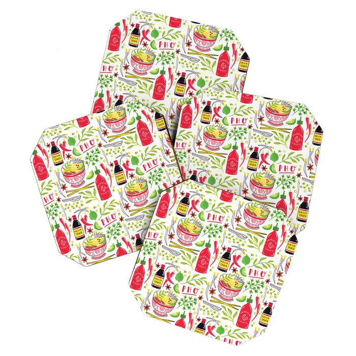 Vietnamese Pho Soup Sriracha Coaster Gallery Image 1