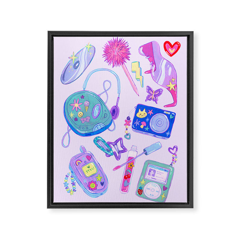 Y2K Vibes Framed Canvas Print Gallery Image 8