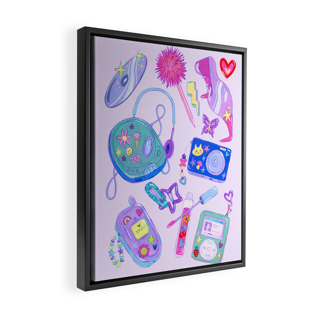 Y2K Vibes Framed Canvas Print Gallery Image 2