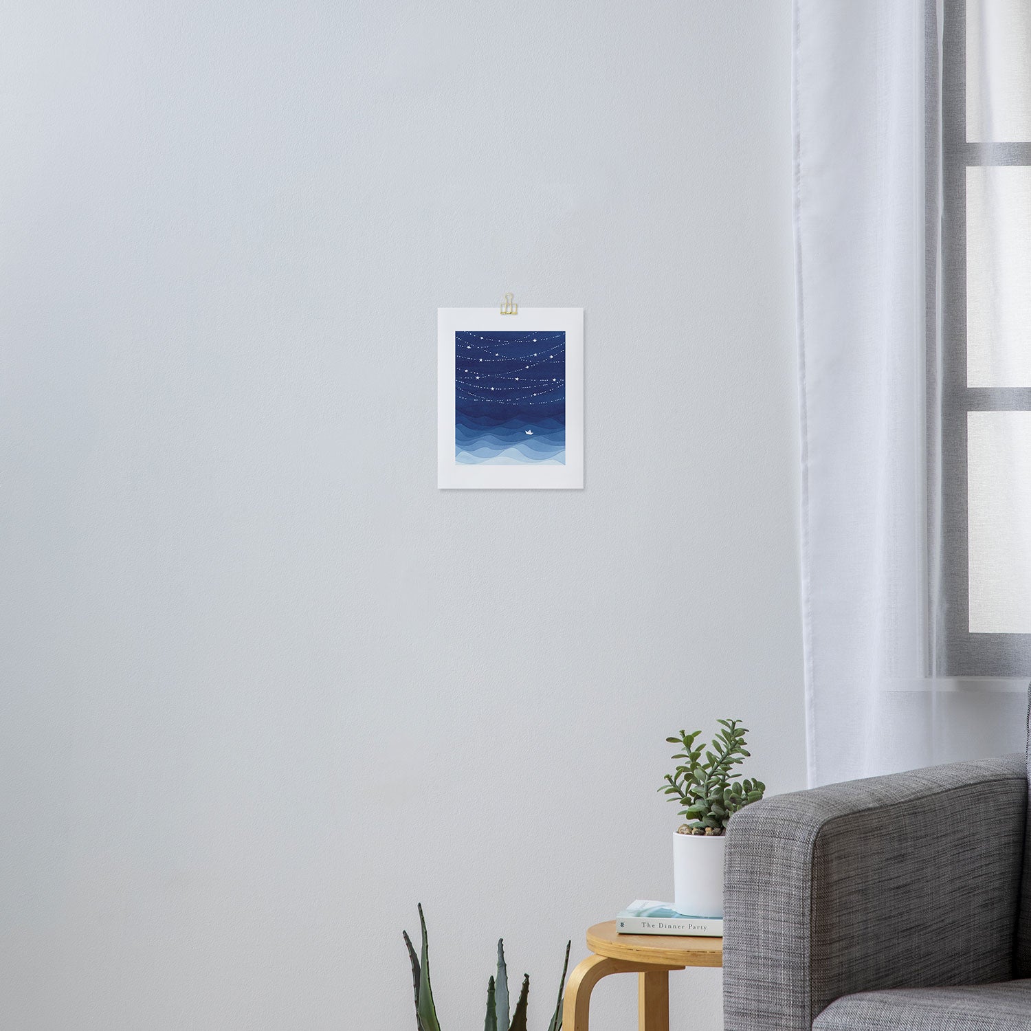 Garland of Stars IV, night sky Art Print Gallery Image 3