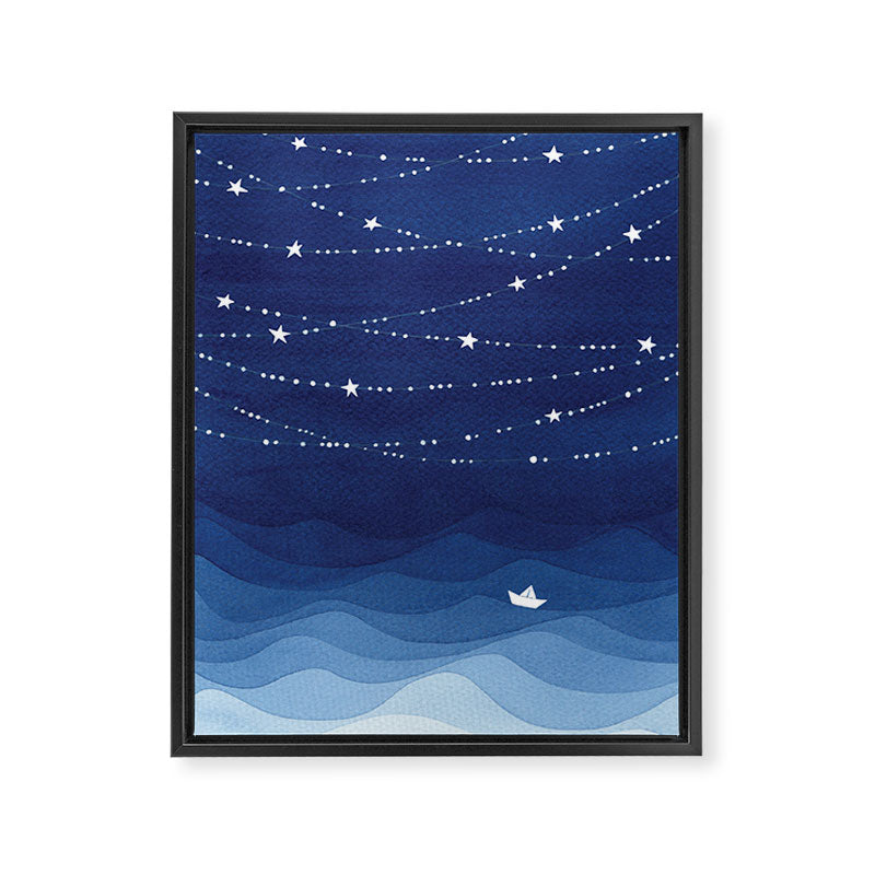 Garland of Stars IV, night sky Framed Canvas Print Gallery Image 6