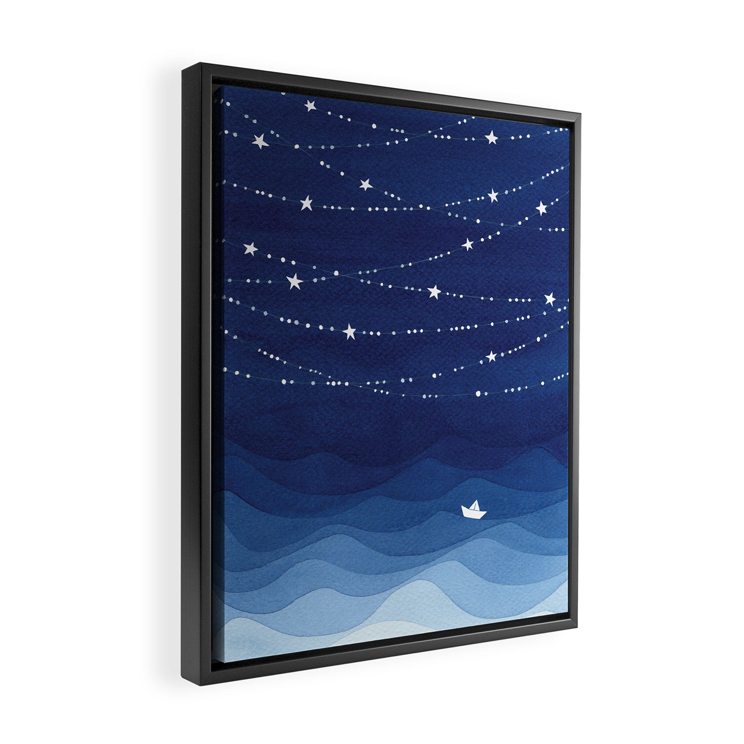 Garland of Stars IV, night sky Framed Canvas Print Gallery Image 2