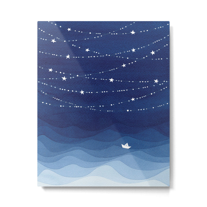 Garland of Stars IV, night sky Metal Print Gallery Image 1