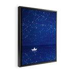 Zen sailing, ocean, stars Framed Canvas Print Gallery Image 2