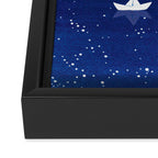 Zen sailing, ocean, stars Framed Canvas Print Gallery Image 3