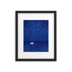 Zen sailing, ocean, stars Framed Art Print Gallery Image 5