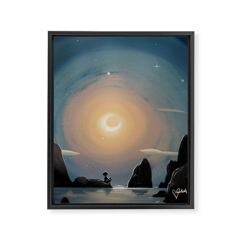Crescent Moon Framed Canvas Print Gallery Image 8