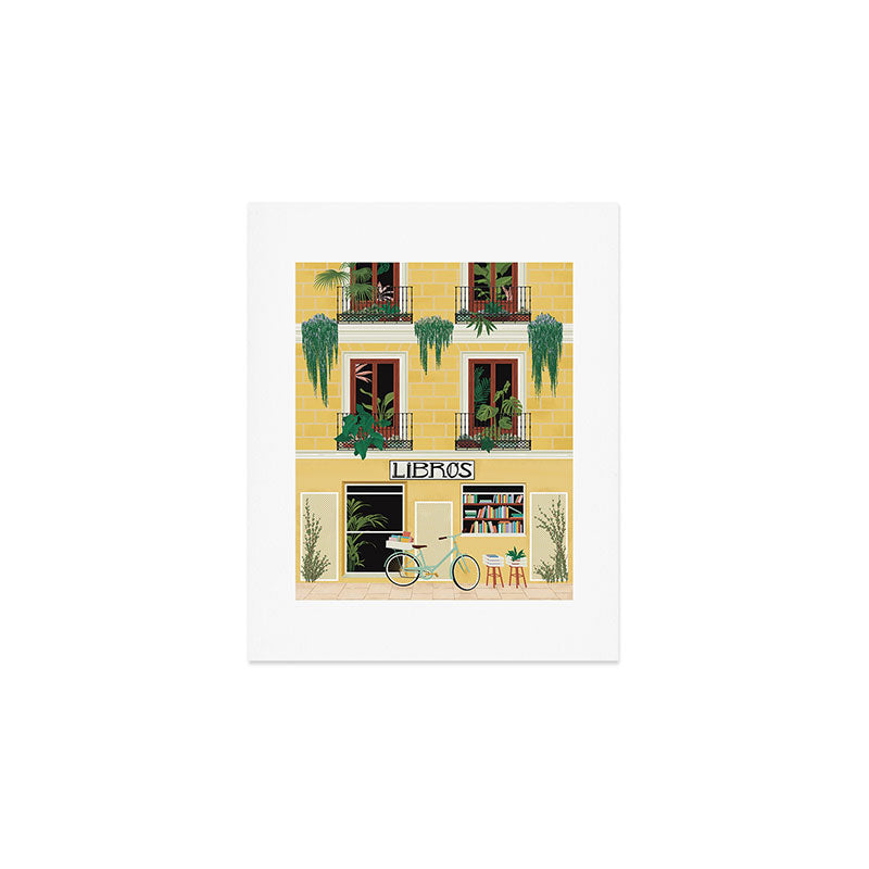 Madrid Book Shop Art Print Gallery Image 1