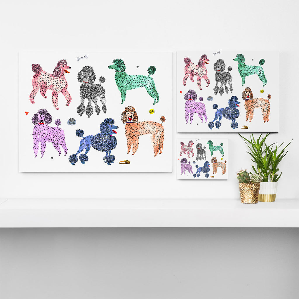 Poodles by Veronique de Jong Canvas Print Gallery Image 3