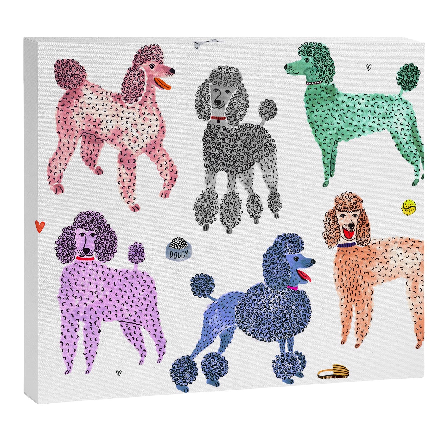Poodles by Veronique de Jong Canvas Print Gallery Image 3