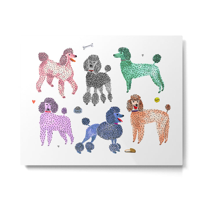 Poodles by Veronique de Jong Metal Print Gallery Image 1