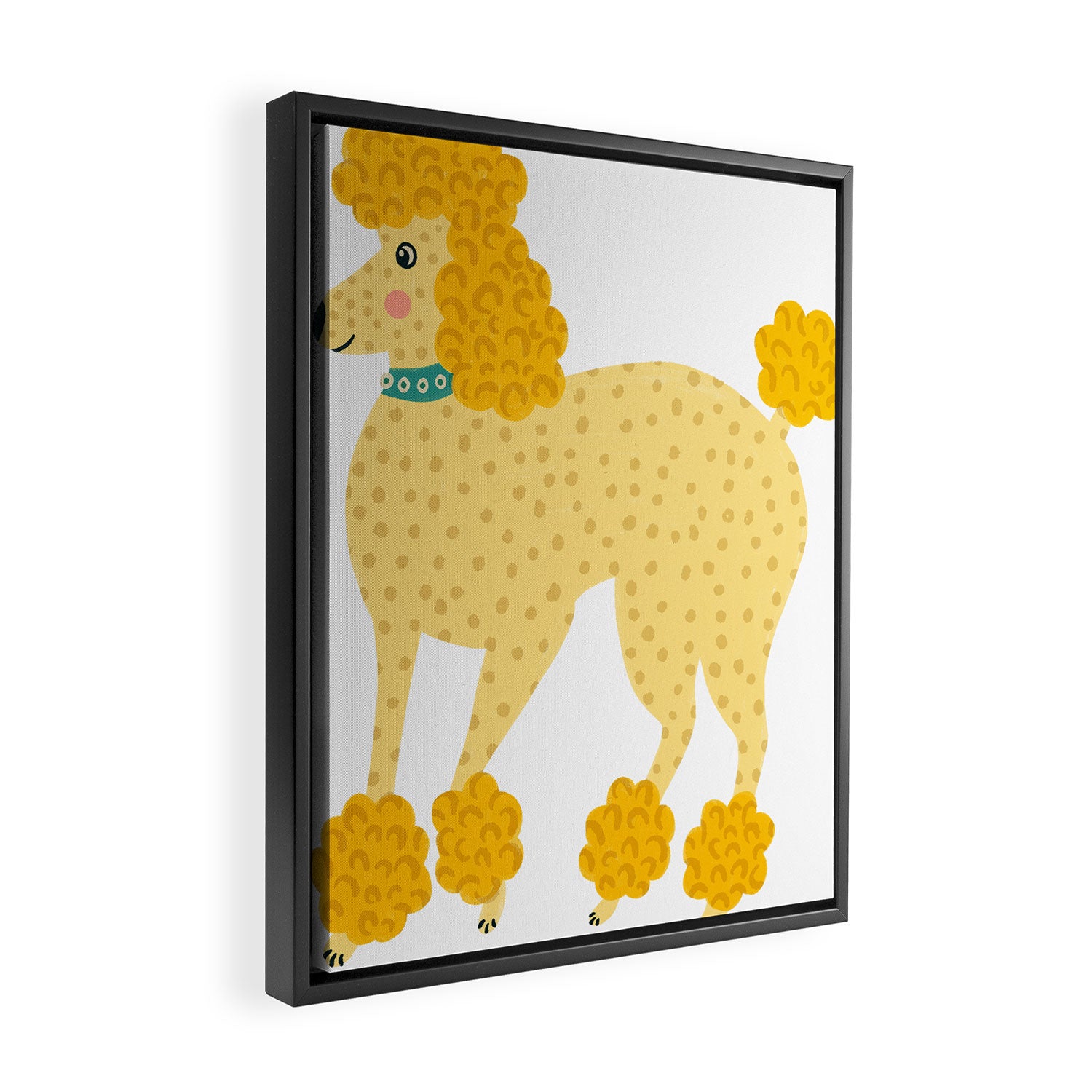 Rainbow Poodles by Veronique de Jong Framed Canvas Print Gallery Image 2
