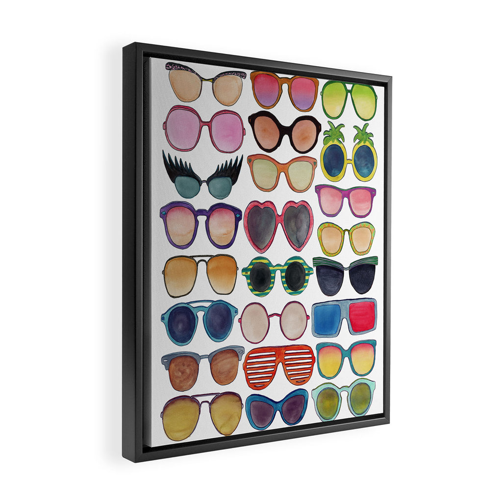 Sunglasses by Veronique de Jong Framed Canvas Print Gallery Image 2