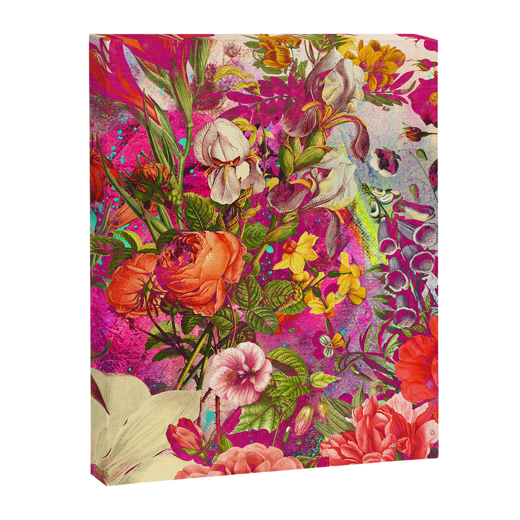 Atomic Garden - Vibrant Flowers Canvas Print Gallery Image 8
