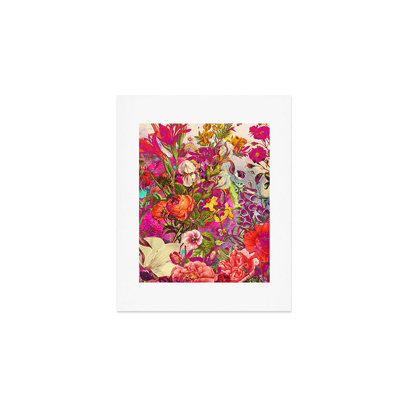 Atomic Garden - Vibrant Flowers Art Print Gallery Image 1