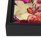 Atomic Garden - Vibrant Flowers Framed Canvas Print Gallery Image 3