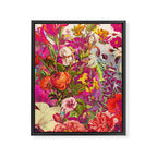 Atomic Garden - Vibrant Flowers Framed Canvas Print Gallery Image 8
