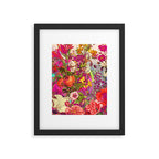 Atomic Garden - Vibrant Flowers Framed Art Print Gallery Image 4