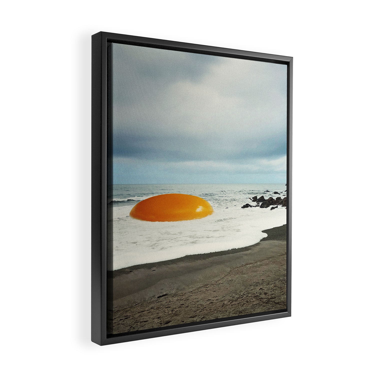 Beach Egg II - Sunny side up breakfast Framed Canvas Print Gallery Image 2