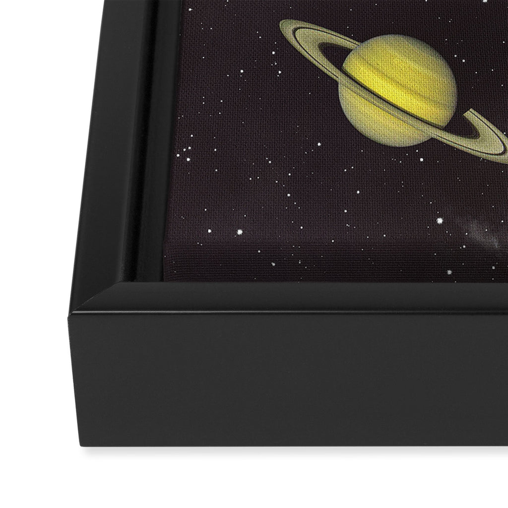 Big Bang Generation - A romantic boat ride amongst planets & stars in space Framed Canvas Print Gallery Image 3