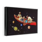 Big Bang Generation - A romantic boat ride amongst planets & stars in space Framed Canvas Print Gallery Image 2