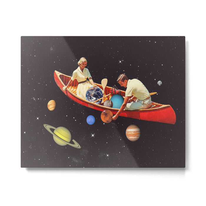 Big Bang Generation - A romantic boat ride amongst planets & stars in space Metal Print Gallery Image 1