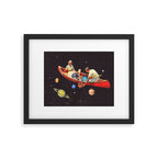 Big Bang Generation - A romantic boat ride amongst planets & stars in space Framed Art Print Gallery Image 6