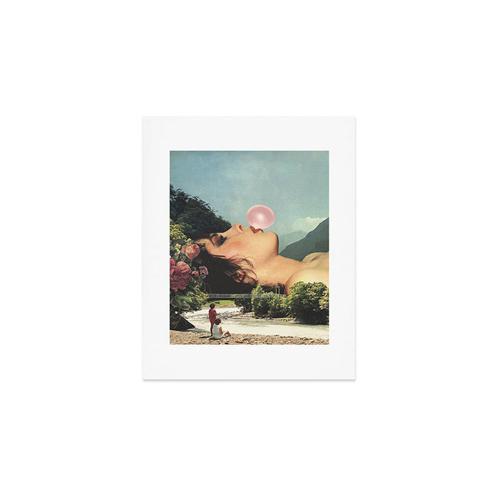 Bubble gum girl Art Print Gallery Image 1
