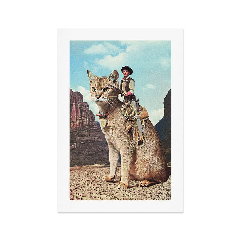 Cat Lone Ranger Art Print Gallery Image 1
