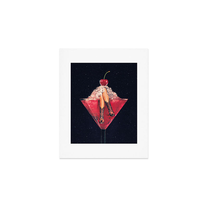 Cherry Cowgirl Margarita Art Print Gallery Image 1