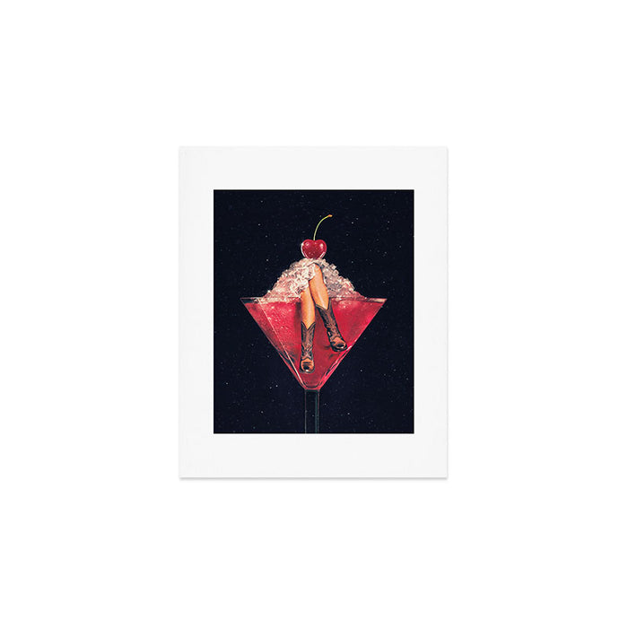 Cherry Cowgirl Margarita Art Print Gallery Image 1