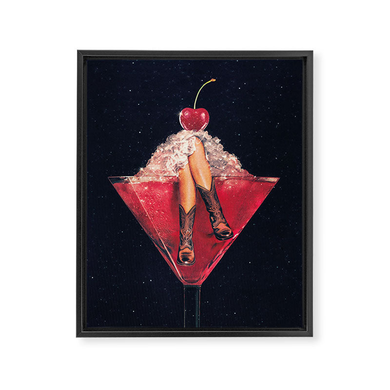 Cherry Cowgirl Margarita Framed Canvas Print Gallery Image 6