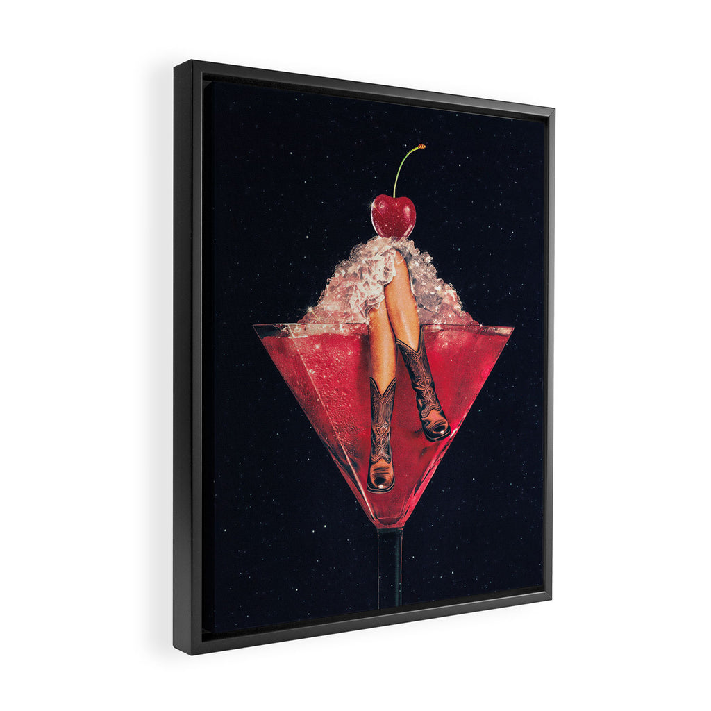 Cherry Cowgirl Margarita Framed Canvas Print Gallery Image 2
