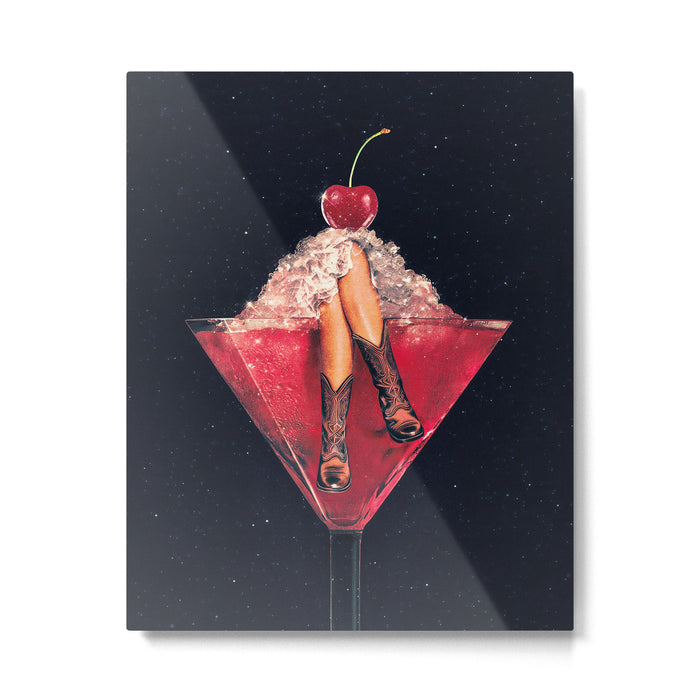 Cherry Cowgirl Margarita Metal Print Gallery Image 1