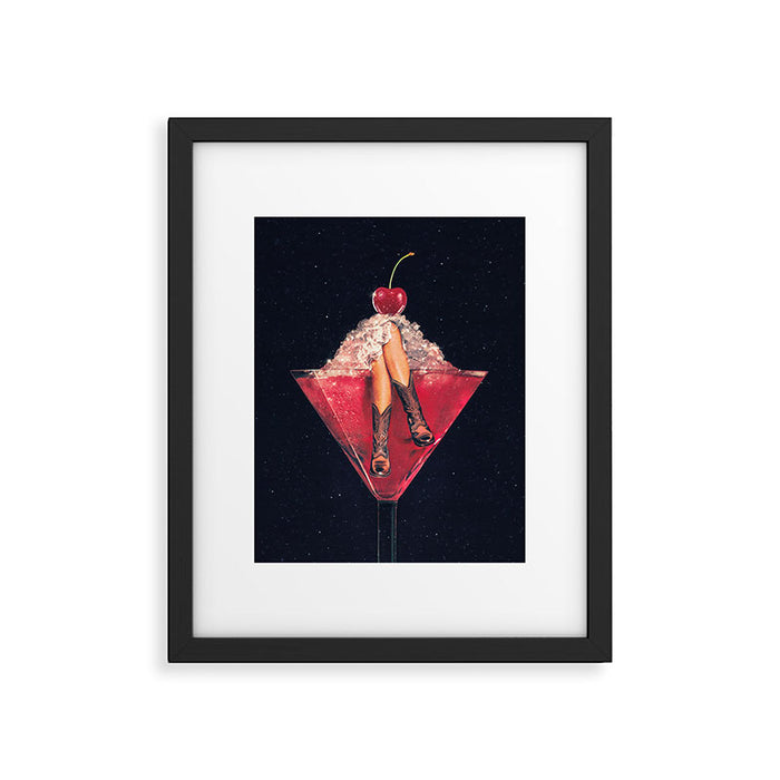 Cherry Cowgirl Margarita Framed Art Print Gallery Image 1