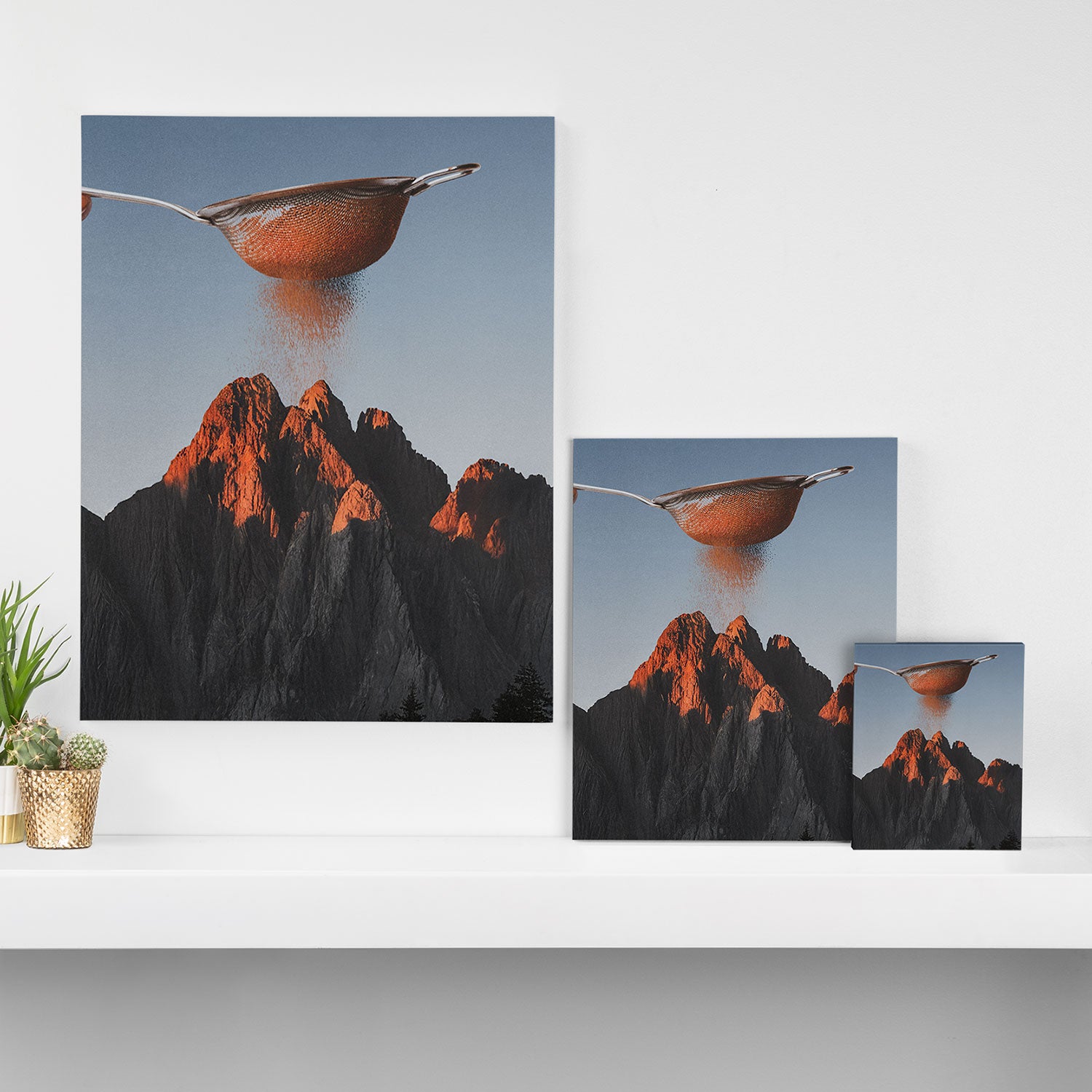 Cocoa Dusk - Chocolate Mountain Peak Canvas Print Gallery Image 3