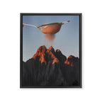 Cocoa Dusk - Chocolate Mountain Peak Framed Canvas Print Gallery Image 8