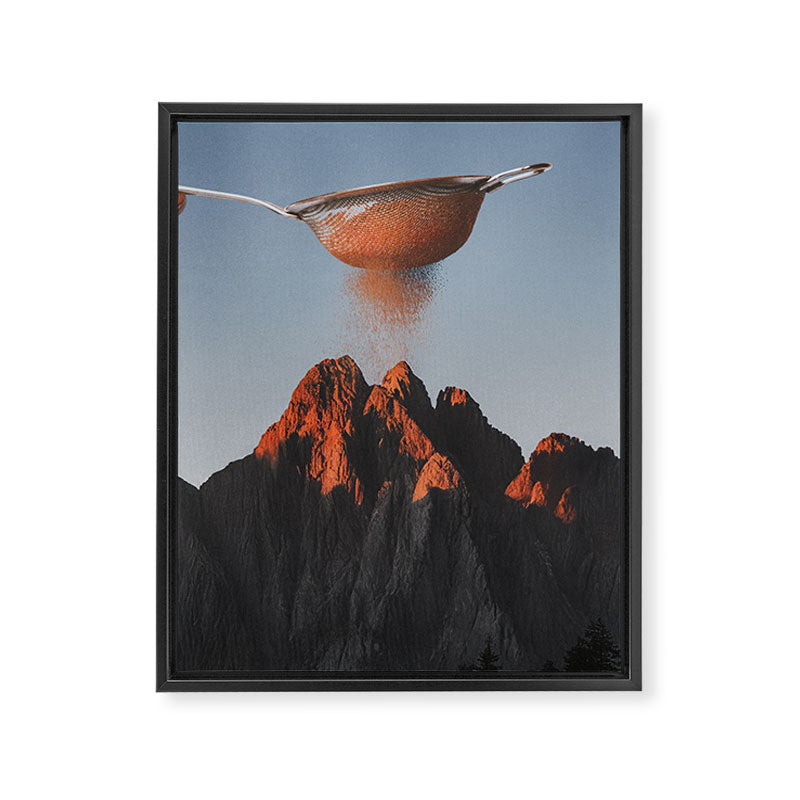 Cocoa Dusk - Chocolate Mountain Peak Framed Canvas Print Gallery Image 8