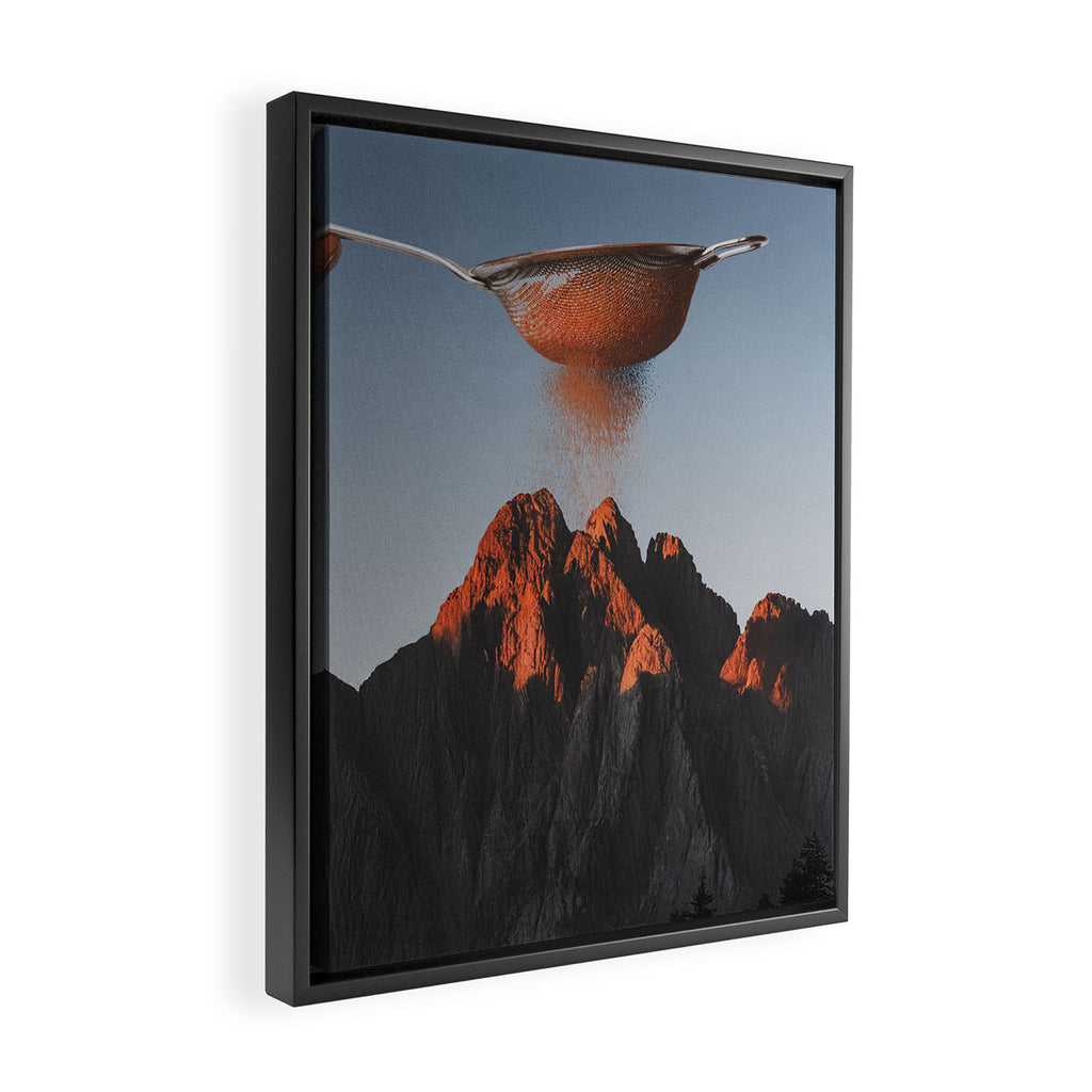 Cocoa Dusk - Chocolate Mountain Peak Framed Canvas Print Gallery Image 2