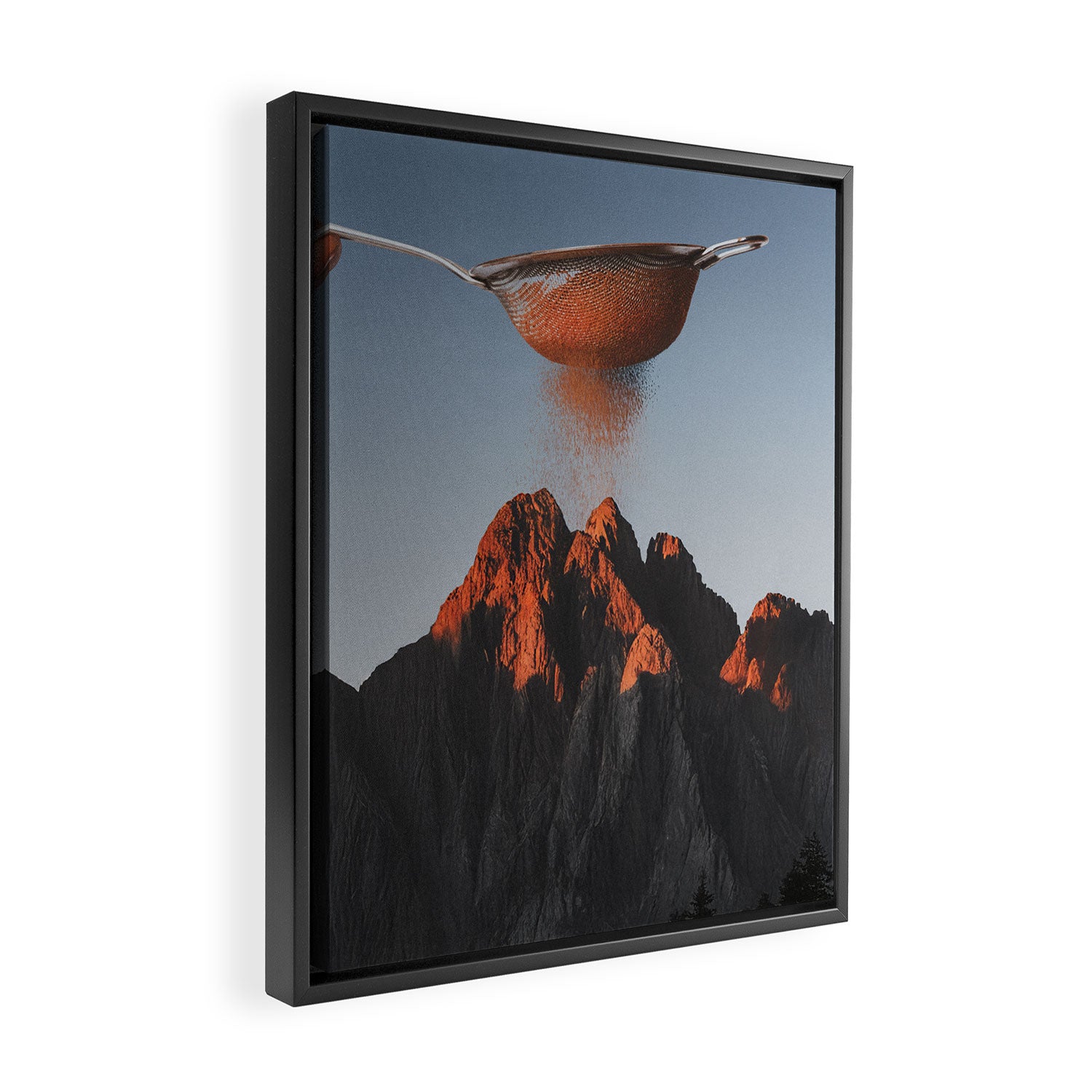 Cocoa Dusk - Chocolate Mountain Peak Framed Canvas Print Gallery Image 2