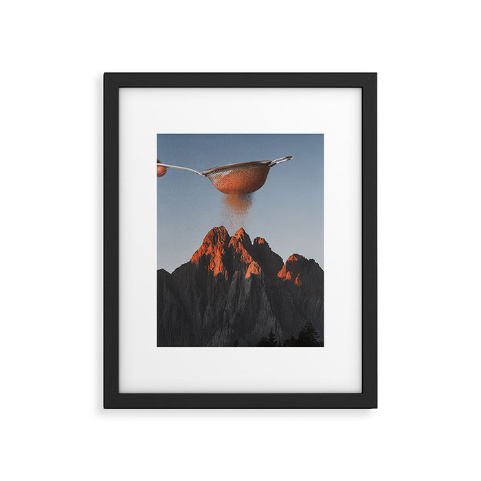 Cocoa Dusk - Chocolate Mountain Peak Framed Art Print Gallery Image 1