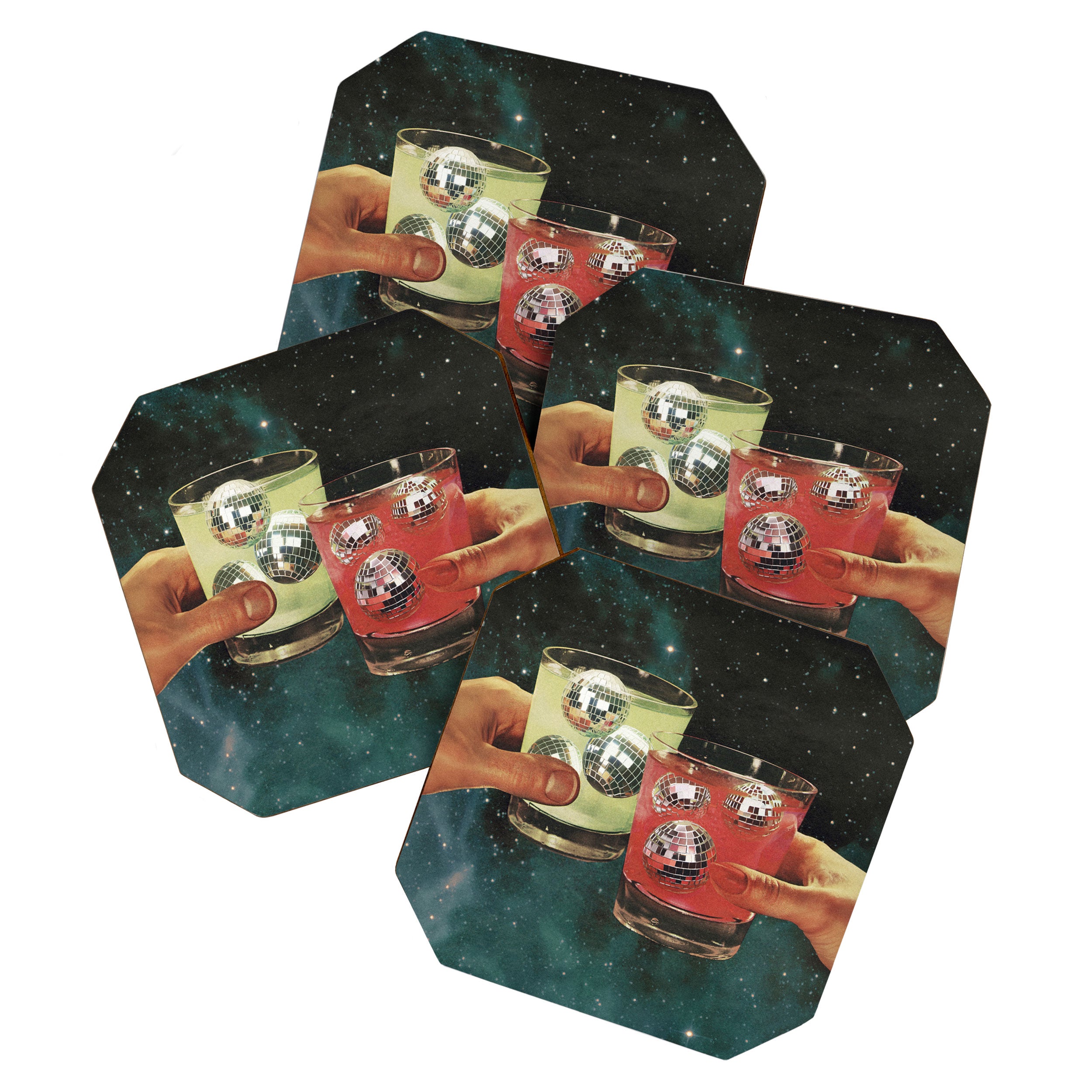 Cosmic Cheers - Disco Ball Margarita Coaster Gallery Image 1