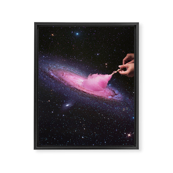 Cosmic Cotton Candy II - Pink Stardust Framed Canvas Print Gallery Image 1