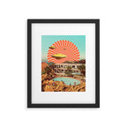 Cosmic UFO Pool Party Framed Art Print Gallery Image 5