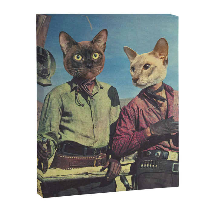 Cowboy Cats - Double trouble Canvas Print Gallery Image 1